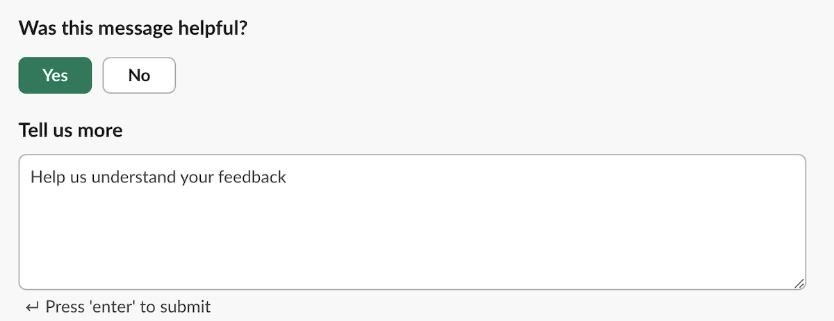 Providing message feedback
